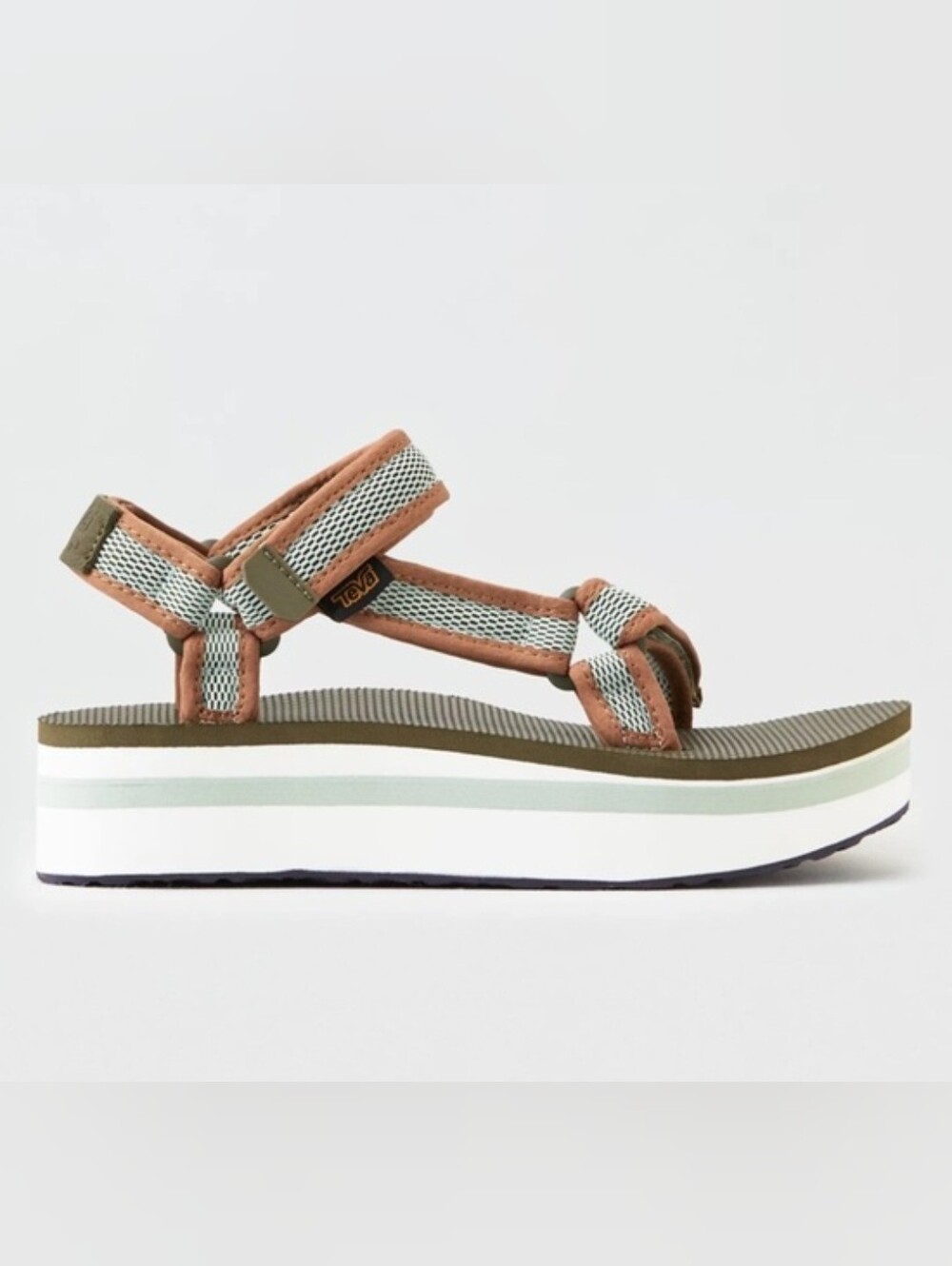 Teva Sport Sandal in Rust & Sage Webbing - Picture 1 of 5